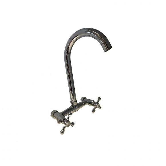 Robinet Mélangeur Mural Avec Bec À Parapluie Vintage