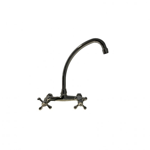 Robinet Mélangeur Mural Avec Poignée À Étoile Chromée