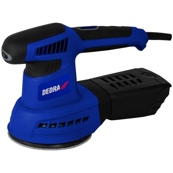 Dtools - Ponceuse Excentrique 430 W - Vitesse Rotation 6 000-13 000 Tr/min - 6 Feuilles De Ponçage Inclus - Bleu