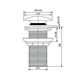 Bonde De Vidage Clic Clac Automatique Vieux Laiton Sans Trop-plein