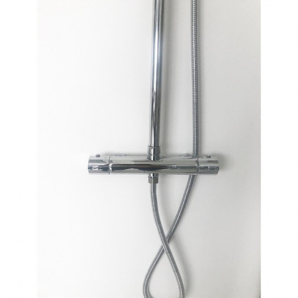 Colonne De Douche Réglable Ronde Chromée Complet