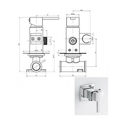 Mitigeur De Douche Encastré Avec Support De Douche Intégré