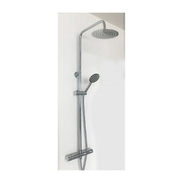 Colonne De Douche Réglable Ronde Chromée Complet