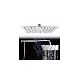 Tête De Douche Carré 200x200mm, Acier Inox Chromé, Articulée