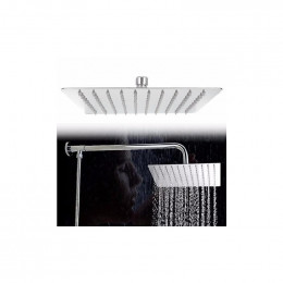 Tête De Douche Carré 200x200mm, Acier Inox Chromé, Articulée