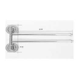 Porte-serviettes Mural 2 Bras En Acier Inox
