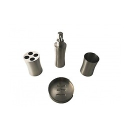 Set Accessoires De Bain En Acier 4 Pièces