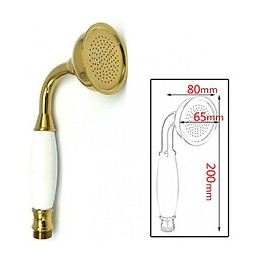 Ensemble De Douche Doré Avec Douchette À Main Et Tuyau Flexible