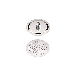 Pommeau De Douche Rond En Métal Chromé Et Anti-calcaire Mince De 20 Cm, Articulé