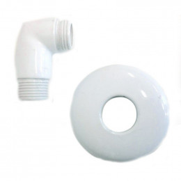 Sortie D'eau Ronde En Laiton Blanc Épais