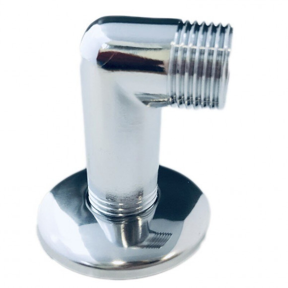 Raccord Coude De Sortie Mural En Laiton Chromé