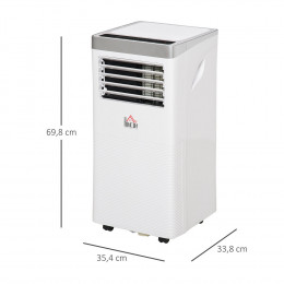 Climatiseur Portable 9.000 Btu/h - Ventilateur, Déshumidificateur - Réfrigérant Naturel R290 - Télécommande - Débit D'air