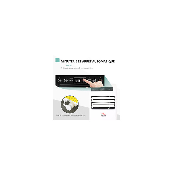 Climatiseur Portable 7.000 Btu/h 765 W - Ventilateur, Déshumidificateur - Réfrigérant Naturel R290 - Télécommande - Débit