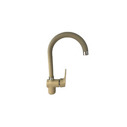 Robinet Mitigeur De Cuisine, Avec Bec Pivotant, Finition Avoine/sable