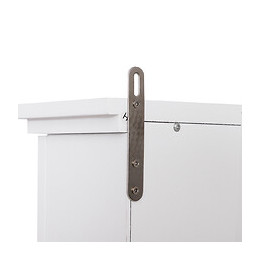 Armoire Haute Murale De Salle De Bain Ou Wc Placard 1 Porte 3 Niches Dim. 53l X 15l X 51h Cm Mdf Panneaux Particules Blanc