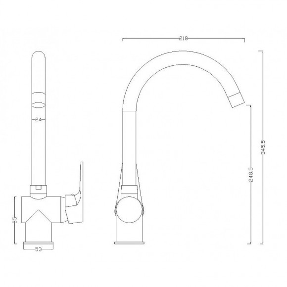 Robinet Mitigeur De Cuisine, Avec Bec Pivotant, Finition Avoine/sable