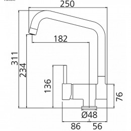 Mitigeur De Cuisine Pliable Sous La Fenêtre