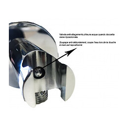 Support De Douche Mural En Abs Fixe Et Chromé