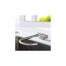 Mitigeur De Cuisine Pliable Sous La Fenêtre En Acier Inoxydable