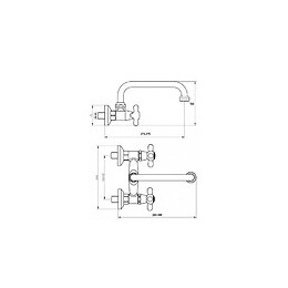 Robinet Mural À Bec Pivotant Et Extensible Antique Chromé