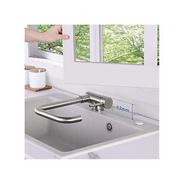 Mitigeur De Cuisine Pliable Sous La Fenêtre En Acier Inoxydable