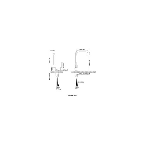 Mitigeur De Cuisine Pliable Sous La Fenêtre En Acier Inoxydable