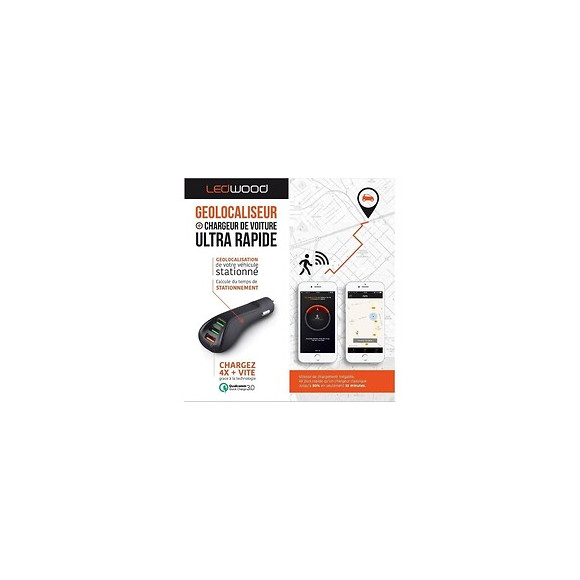 Ledwood Chargeur Allume-cigare Avec Geolocalisateur