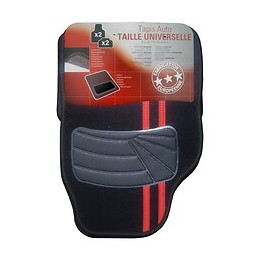 Sodifac Jeu De 4 Tapis Auto Delhi Rouge