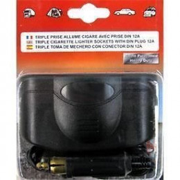 Prise Din Haute Puissance 12a + Cable 1m + Adaptateur 3 Prises