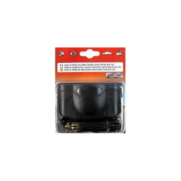 Prise Din Haute Puissance 12a + Cable 1m + Adaptateur 3 Prises