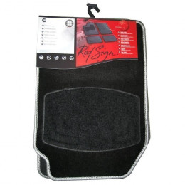 Red Sign Tapis Moquette Sun Noir Borde Silver X4