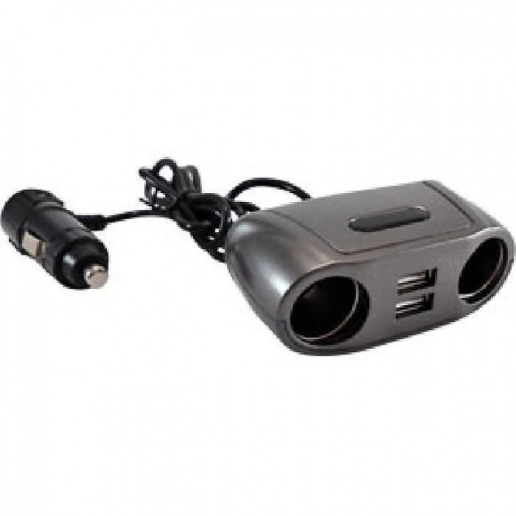 Double Prise Allume-cigare + Cable - 12 / 24v