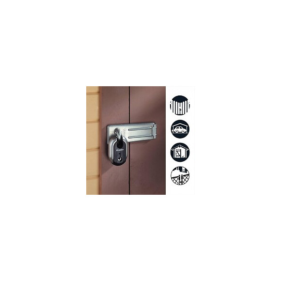 Master Lock 706eurd Moraillon Pour Verrouillage De Porte Extérieure, 15 X 6 Cm