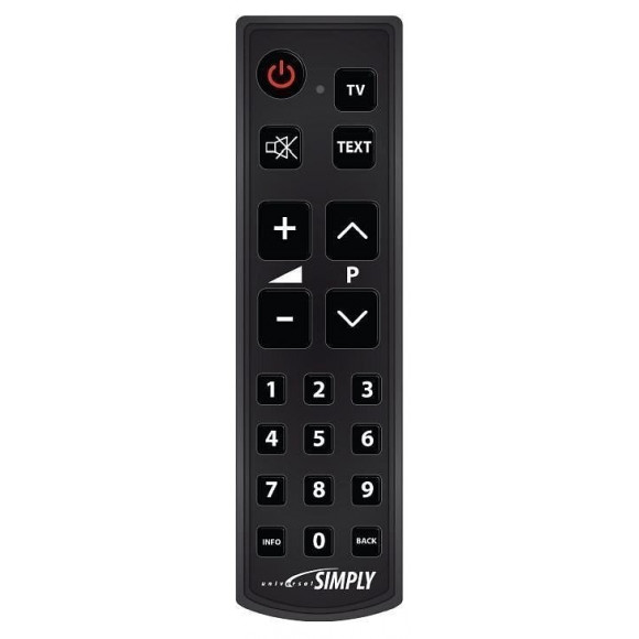 Télécommande Tv Simplifiée À Codes Mbg Simply 1731