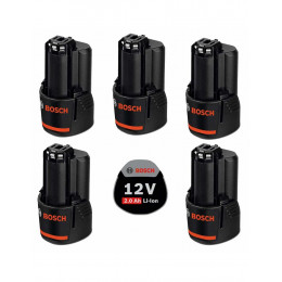 Pack De 5 Batteries Bosch Pack12v5bat2a (5 X 12v 2,0 Ah)