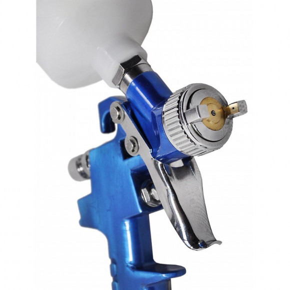 Dcraft - Pistolet À Vernis - Capacité 150 Ml - Aiguille 0,8 Mm - Pistolet À Peinture - Bleu
