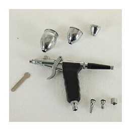 Dtools - Pistolet Aérographe - Buses 0.3 Et 0.5 Mm - Pression 1-3.5 Mpa/ba - Double Fonction - Noir