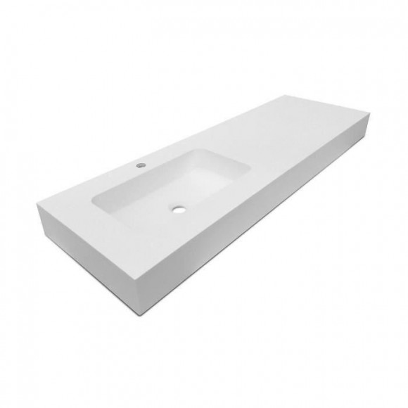 Mitola Plan Vasque Rectangulaire Suspendu 1 Bac Gauche Ibiza 120x46cm