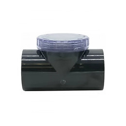 Clapet À Battant Ø 50 Mm En  "t" Avec Bouchon De Visite Transparent. - Plimat - So-carbt50