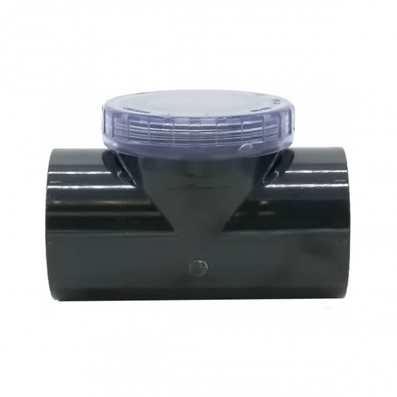 Clapet À Battant Ø 50 Mm En  "t" Avec Bouchon De Visite Transparent. - Plimat - So-carbt50