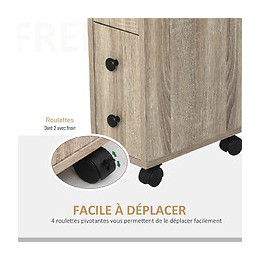 Support Papier Toilette - Porte-papier Toilette - Armoire Pour Papier Toilette - 3 Niveaux + Sortie Papier Panneaux Aspect Chê