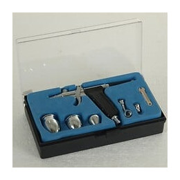 Dtools - Pistolet Aérographe - Buses 0.3 Et 0.5 Mm - Pression 1-3.5 Mpa/ba - Double Fonction - Noir