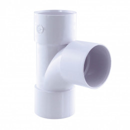 Té Pied De Biche Pvc 87° Ff Ø 40 Blanc - Interplast - In-srbpbf87040b