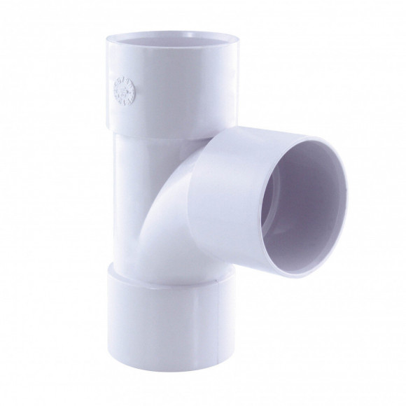 Té Pied De Biche Pvc 87° Ff Ø 40 Blanc - Interplast - In-srbpbf87040b