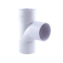 Té Pied De Biche Pvc 87° Ff Ø 40 Blanc - Interplast - In-srbpbf87040b