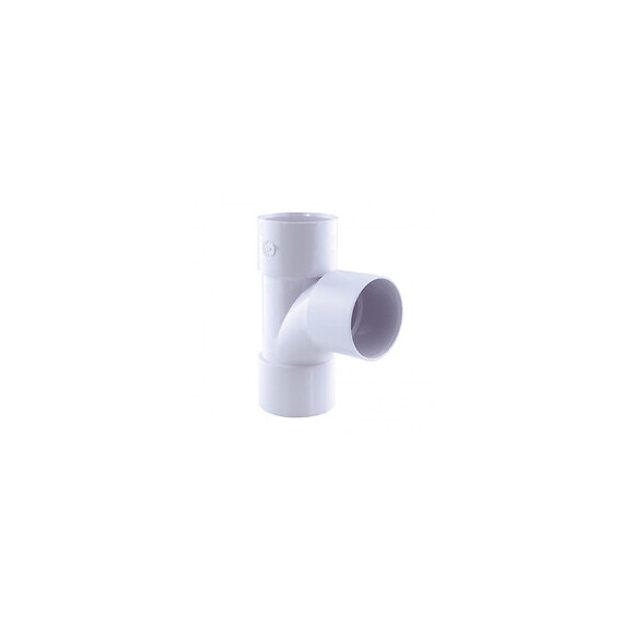 Té Pied De Biche Pvc 87° Ff Ø 40 Blanc - Interplast - In-srbpbf87040b