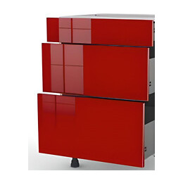 Facade De Cuisine Rouge 3 Tiroirs De 700 X600 - Vendue Sans Caisson