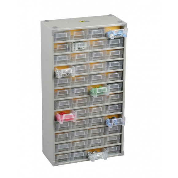 Casier À Vis Acier 48 Tiroirs, H. 56 X L. 30 X P. 13.5 Cm