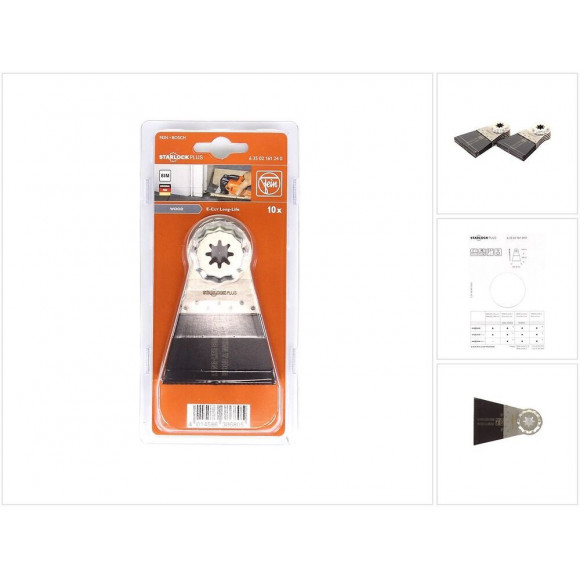 Fein Lame De Scie E-cut Long Life Starlock, Longue Durée De Vie, 10 Pièces 50 X 65 Mm Bi-metall ( 63502161240 )