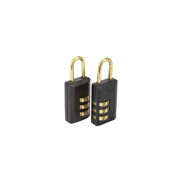 Lot De 2 Cadenas À Combinaison Master Lock Acier, L.20 Mm